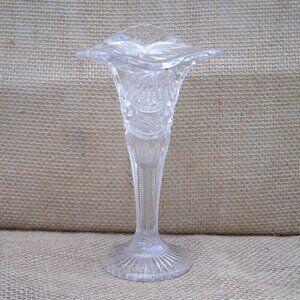 Vintage American Brilliant Glass Bud Vase